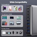 Miniatyrbilde 3 av 5: USB C Lader, 8-Port USB C Lader PD QC PPS Lading, Laptop Lader Kompatibel med MacBook Air/Pro, iPhone, iPad Pro, Samsung Galaxy, Huawei