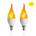 Miniatyrbillede 1 af 5: 2 stk. Flammepære LED Flamme Twinkle Effekt,E14