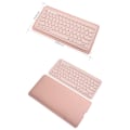 Miniatyrbild 2 av 5: PU Läder Bärbar Tangentbord Väska Förvaring Väska Dammtät Skyddande Väska för Logitech K380 Multi-Device Bluetooth Tangentbord (Rosa)