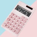 Miniatyrbillede 4 af 5: Lommeregnere Skole, Sød Farve Sød Lommeregner Solar 8-Bit Mini Bærbar Studerende Computer Stor Skærm Mønt Batterier Solar Power