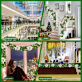 Miniatyrbilde 6 av 7: Julekranser, julekrans med lys, 2,7 m kransdekorasjoner Lys, julepynt, julekranser til inngangsdøren