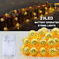 Miniatyrbillede 1 af 5: LED lyskæde, juledekoration, 3 meter 20 varm hvide LED