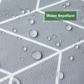 Miniatyrbild 3 av 5: Grå Duschdraperi för Badrum, Geometriskt Mönster, Vattenavvisande Anti Mögel Extra Bred Lång Duschdraperier 200 X 200cm Fall för Våtrum