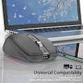 Miniatyrbild 5 av 5: 2.4G+BT5.1 Trådlös Mus för Datorspel Ergonomisk Design 4-växlad Justerbar DPI Inbyggt Uppladdningsbart Batteri för Laptop