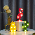 Miniatyrbillede 1 af 5: Flamingo Ananas Kaktus Mini Natlampe Sæt LED Natlampe