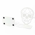 Miniatyrbillede 4 af 5: Metal Skull Design Sort Bogstøtte (1 Par-Hvid)