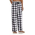 Pikkukuva 1 / 4: Miesten pyjamahousut taskuilla, pehmeät flanelliset ruudullinen pyjama-unipuku XL White XL