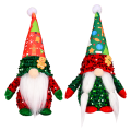 Miniatyrbillede 1 af 5: 2 stk. Jule Nisse Plys Dekoration, Peberkage (Sequin Style)