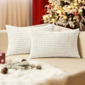 Miniatyrbilde 1 av 6: Cordfløyel Granule Pyntekast Putetrekk Dekorative Putetrekk Langstrakt Myke Pellets Solid Putetrekk for Sofa Soverom 12x20 Tommer