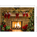 Miniatyrbillede 3 af 7: Julebaggrund Xmas Pejs Baggrunde Røde Strømper Gaver til Fotoshoot Dekoration Billede Banner Bås Rekvisitter