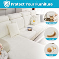 Miniatyrbild 5 av 5: Soffaöverdrag, Universal Stretch Soffaöverdrag L-Form, Hörnsoffaöverdrag För 1/2/3 Sitsplatser Soffa Kudde Skydd Överdrag Stor Enkelsits Överdrag