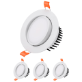 Miniatyrbillede 1 af 5: LED Indbygget Spot, 3stk 12W 6000k Koldt Hvid Dia 95mm Hvid