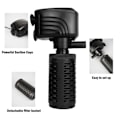 Miniatyrbilde 2 av 5: Fisketankfilter, lydløs intern akvariefilter, rent vann, luftpumpe, lage bølger (4W-450L/H, svart)