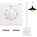 Miniatyrbilde 1 av 5: Nedtellingsbryter: 60 Minutters Timer Lysbryter med Timer Vanntett Overflatemontering for Badevifte