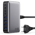 Miniatyrbilde 1 av 5: USB C Lader, 8-Port USB C Lader PD QC PPS Lading, Laptop Lader Kompatibel med MacBook Air/Pro, iPhone, iPad Pro, Samsung Galaxy, Huawei