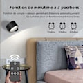 Miniatyrbild 3 av 5: Vägglampa inomhus, vägglampa med dimbar fjärrkontroll, touch-kontroll, 3 ljusstyrkenivåer, 3 färgtemperaturer, 360° rotation