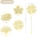 Pikkukuva 3 / 5: 8 Metallisen kirjanmerkin setti, Kultalehtikirjanmerkit ketjulla, Kultaiset ontot kirjanmerkit tupsulla, Söpöt kirjanmerkit, Ainutlaatuiset metalliset kirjanmerkit 4pcs tassel style + 4pcs chain style