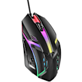 Miniatyrbillede 2 af 5: RGB Gaming Mus | (Sort) Genopladelig Kabelforbundet | Ergonomisk Design Kabelforbundet Gaming Mus - Kompatibel med Laptops, Desktop PC'er og Mac