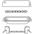 Miniatyrbilde 5 av 5: R7S-lampeholder 118mm halogen og R7S LED-pære, 2-pakning