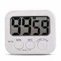 Miniatyrbillede 1 af 5: Hvid Mini Elektronisk Stor LCD Digital Køkken Timer Ur Nedtælling Tælle Tid Høj Alarm Hjem Ovn Madlavning Værktøjer Tilbehør