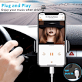 Pikkukuva 5 / 5: Aux-kaapeli iPhonelle, L-ightning 3,5 mm:n ään kaapeli autoon, kuulokeliitäntäsovitin autoon/kotistereoihin/kuulokkeisiin/kaiuttimiin -valkoinen
