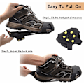 Miniatyrbillede 2 af 5: Isgreb Snegreb Traktionssko Isgreb Snegreb Non-Slip Over Sko Gummi Pigge Crampons Anti Slip Holdbar Slip-on Stretch Fodtøj(M)