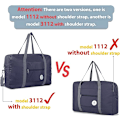 Miniatyrbillede 4 af 5: Kabinekuffert Under Sædet Foldbar Rejse Duffel Taske Tote Håndtaske Carry On Overnight Bagage til Kvinder Mænd