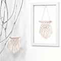 Pikkukuva 4 / 5: 5 kappaletta Mini Macrame Seinävaate Koriste Käsintehty Kudottu Seinävaate