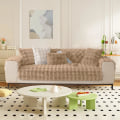 Miniatyrbilde 2 av 6: Tykke Kanin Plysj Sofadeksler 1 2 3 Seater, Sklisikre Sofadeksler, Morsomme Fuzzy Sofadeksler, Varme Fløyels Sofaputetrekk (70x90cm)