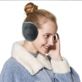 Pikkukuva 3 / 4: Korvaläpät miehille ja naisille, klassiset fleece unisex talviset lämpimät korvasuojat (harmaa)
