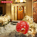 Miniatyrbilde 7 av 7: Oppblåsbar Julekule 23 Tommer Stor Utendørs Jule PVC Oppblåsbar Ball Gigant Oppblåsbar Ball Dekorasjoner Gjenbrukbar Julenissen Snømann Oppblåsbare Ball