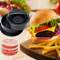 Miniatyrbild 2 av 5: Burgerpress Patty Maker, Non-Stick Hamburgerform Kit för att enkelt göra läckra fyllda hamburgare, vanliga nötköttsburgare och perfekt formade (svart)