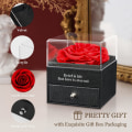 Miniatyrbillede 5 af 5: Bevaret ægte rose Valentinsdagsgaver, med I Love You halskæde