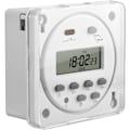 Pikkukuva 1 / 5: 12V DC 16A Valkoinen Ohjelmoitava Ajastinkytkin LCD Digitaalinäytöllä ja Vedenpitävällä Suojuksella