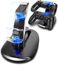 Controller Oplader Kompatibel til PS4, ZB ZealBoom Playstation 4 Spil Dualshock 4 Dock Oplader Stand Holder til PS4, PS4 Slim, PS4 Pro Controller