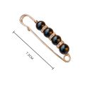 Miniatyrbillede 5 af 5: Sweater Shawl Crystal Clip- Pearl Brooch Pins- Fancy Rhinestones Pearls Safety Pin Brooch-for Women Girls Clothing Accessories (4pcs)