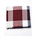 Miniatyrbillede 4 af 6: damesjal, ternet, oversized, firkantet, tørklæde, efterår/vinter sjal, tartan, striber, plaidmønster, frynser