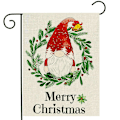 Miniatyrbillede 1 af 5: Glædelig Jul Have Flag Gnome 12 x 18 In