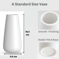 Miniatyrbillede 2 af 5: Keramisk vase til græs, skrivebordsdekoration, moderne æstetisk stueindretning, hvid vase