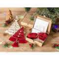Miniatyrbild 5 av 5: 6 st vävda makramé julgranar DIY-kit väggbonader