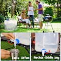 Miniatyrbild 5 av 6: Richeer 4-pack hopfällbara vattenbehållare, 10 L/20 L, flexibel vattenbehållare, hopfällbar vattenbehållare, BPA-fri för utomhuscamping