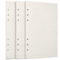 Miniatyrbild 1 av 5: A5-påfyllningspapper, 3-pack 100GSM tjockt påfyllningsbart papper 6 hål, 135 ark (270 sidor) för 6-rings pärm Journal Notebook-linjerat papper