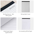 Miniatyrbild 3 av 5: A4-storlek Påfyllningspapper Bredrulad Skrivblock för PU Läder Padfolio Portfölj Klippbräda Miniräknare Anteckningsblock 2-pack 25 Ark per Block
