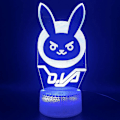 Miniatyrbilde 1 av 5: Overwatch Spillfigur Lampe, 3D Illusions nattlys, fjernkontroll Bordlampe, USB-lader belysning