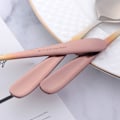 Miniatyrbilde 5 av 5: Bouillon skje sett, 7 tommer runde suppe skjeer, rustfritt stål finish bordskjeer (gradient roségull)