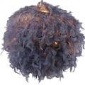 Miniatyrbillede 3 af 5: Fluffy fjerlampe skærm loftslampe skærm til hængende loftslampe, bordlampe, til stue, soveværelse, køkken, gang (grå)
