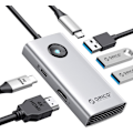 Miniatyrbillede 1 af 5: 5-i-1 Dockingstation med 4K HDMI, 60W Power Delivery, USB C 3.0 5Gbps og 2 USB 2.0 Dataporte til MacBook Air/Pro, XPS og Mere (Grå)