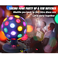 Miniatyrbilde 5 av 5: Roterende Diskokule LED Nattlys Projektor 360° Rotasjonshastighet/Lysstyrke Justerbar Lampe for Fest, Halloween, Jul.