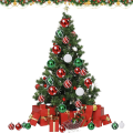 Miniatyrbild 5 av 6: Julgranskulor Set 30 st 6CM Julgranspynt för Julgran Röd & Vit & Grön Trädpynt Granträdspynt Kulor Jul