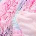 Miniatyrbillede 2 af 5: Tæppe 130x160cm, Super Varmt Regnbue Fleece Tæppe, Høj Kvalitets Kunstpels Tæppe, Blødt og Fluffy Tæppe, Sofatæppe, Sengetæppe